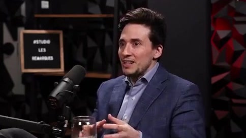 Ian Quint in the first podcast conversation, gesturing as he speaks